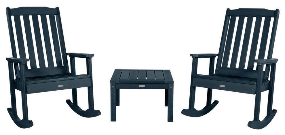 Lehigh Rocking Chair Set With Side Table, Federal Blue