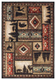 8"x10" Black and Brown Nature Lodge Area Rug