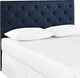 Theodore Queen Upholstered Fabric Headboard, Navy