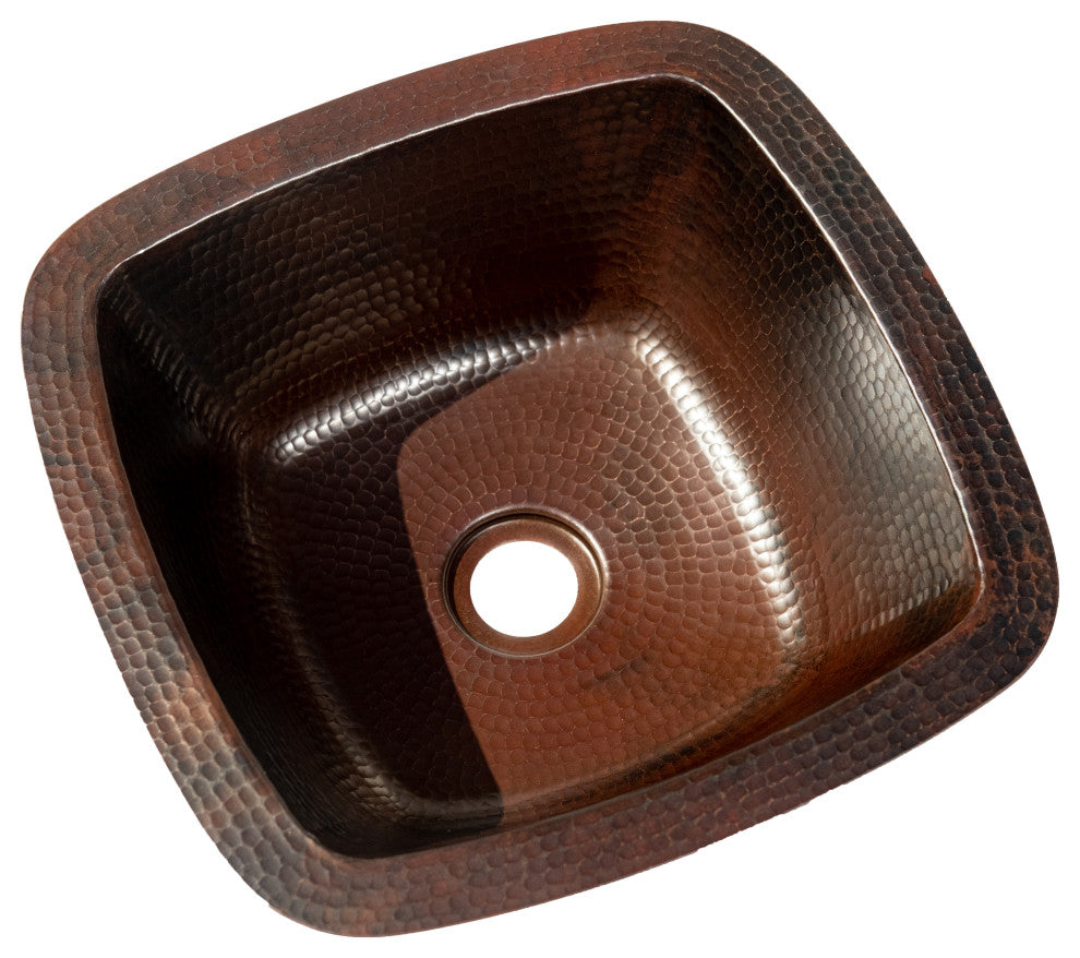 Square 12" Handmade Copper Sink