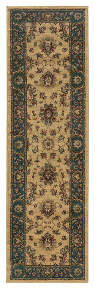 Oriental Weavers Ariana Collection Ivory/Blue Oriental Indoor Area Rug 4'X5'9"