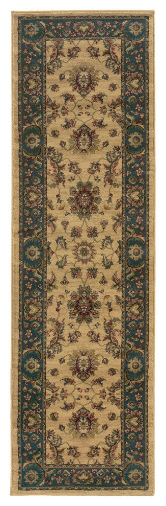 Oriental Weavers Ariana Collection Ivory/Blue Oriental Indoor Area Rug 4'X5'9"