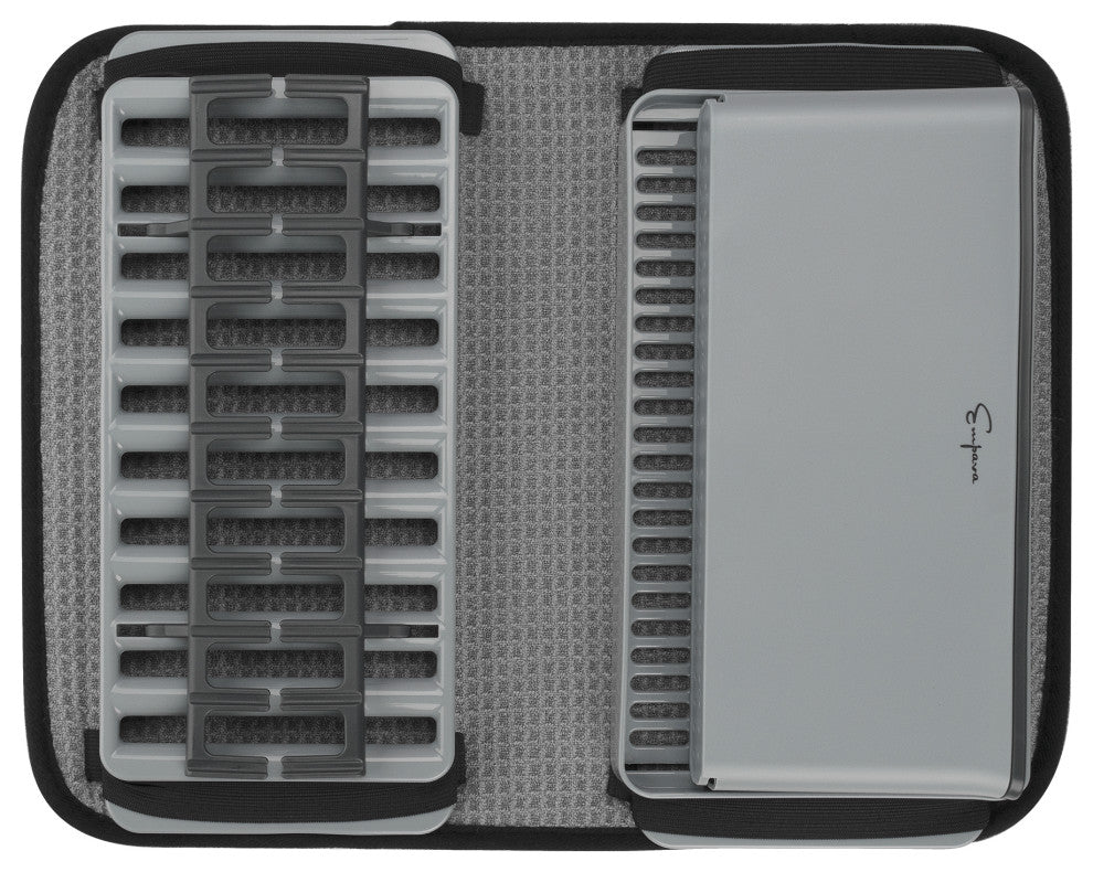 Dish Rack Set with Sponge Drying Mat in Gray