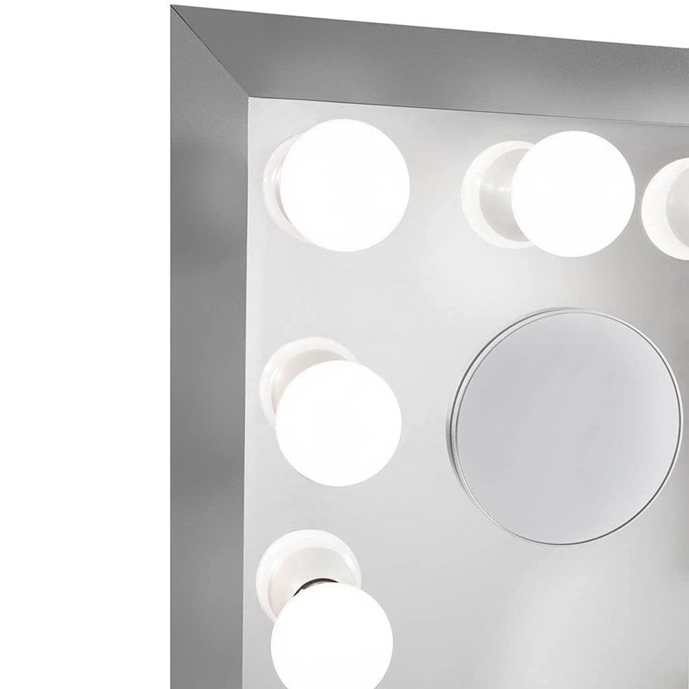 Starlight Pro Vanity Mirror with Magnifying Glass, Silver, Non-Bluetooth
