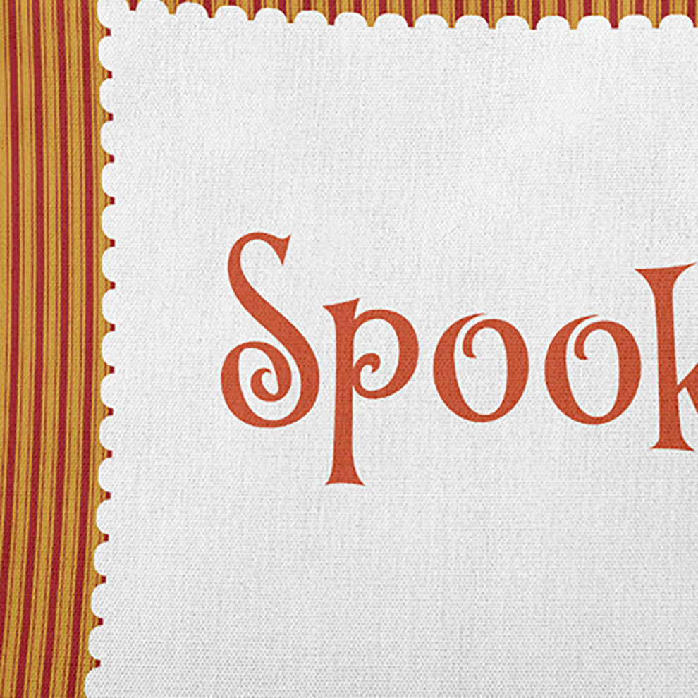 Halloween Spooky Ticking Accent Pillow, Dark Red, 20"x20"