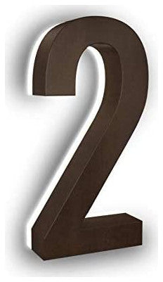 Address Numbers, 7-in. Durable ABS-Polymer, Bronze, 2