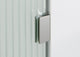 Bathtub Fixed Panel, Fluted Radius, Right Hand, Brushed Nickel