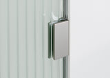 Bathtub Fixed Panel, Fluted Radius, Right Hand, Brushed Nickel
