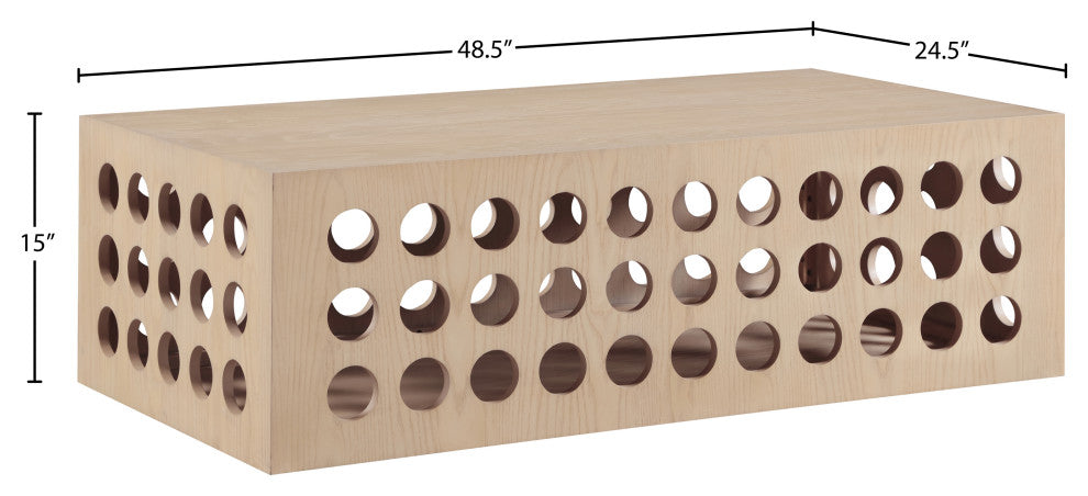 Kinsley Oak Veneer Coffee Table, Natural