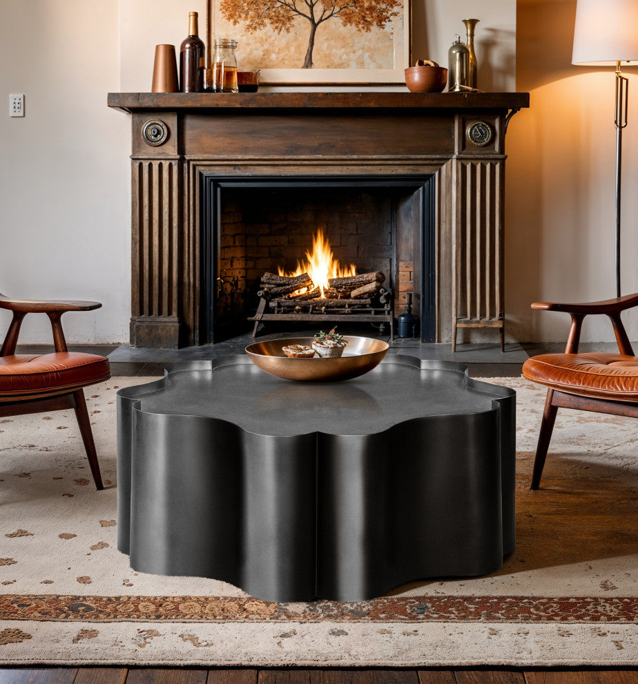 Eloise Iron Coffee Table, Black, Iron, Coffee Table