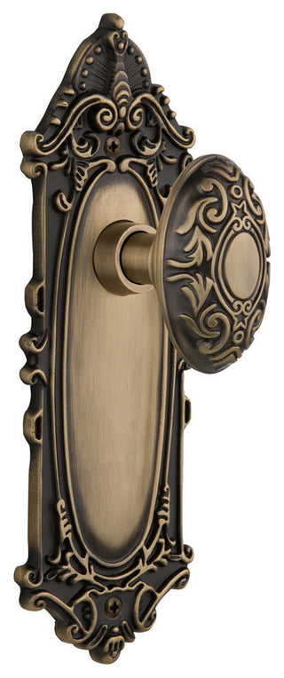 Single Victorian Plate With Victorian Knob, Antique Brass