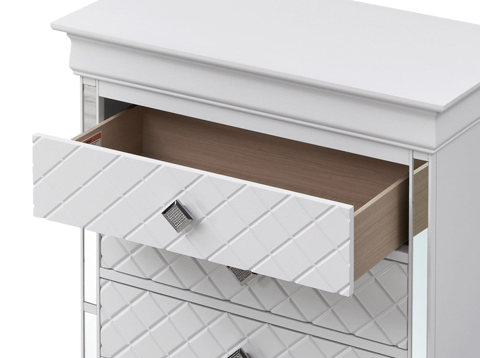 Verona 5-Drawer Chest, White