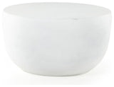 Basil Outdoor End Table-Matte White
