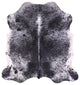 Black and White Natural Cowhide Rug 7' 1" X 6' 10" C2327