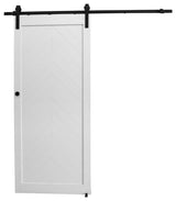 Millbrooke PVC White Chevron Barn Door, 42"x84"