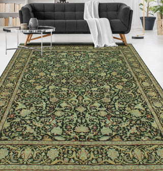 Pak-Persian Fojan Black/Green Rug, 8'0x9'10