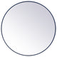 Elegant MR4845BL Metal Frame Round Mirror 45", Blue