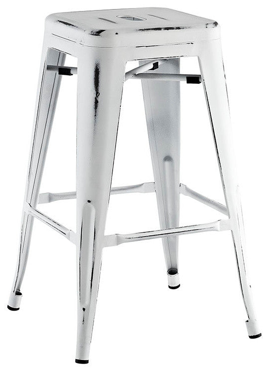 Modern White Promenade Counter Stool