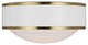 Kate Spade Monroe 1-Light LED Flush Mount KSF1061BBSGW, Burnished Brass