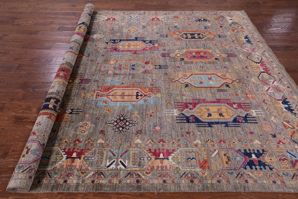 Handmade Tribal Fine Serapi Wool Rug 8' 0" X 10' 1" - Q12527