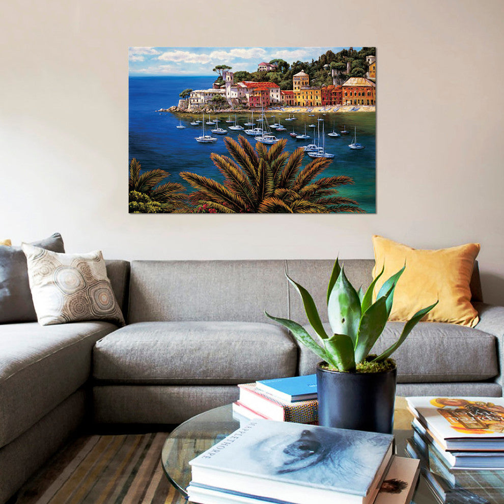 "The Tuscan Coast" by Elizabeth Wright, Canvas Print, 26"x18"