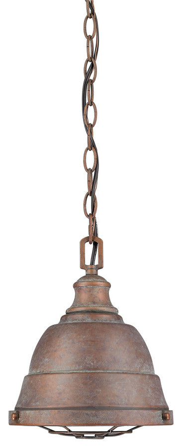 Golden Lighting Bartlett Mini Pendant, Copper Patina