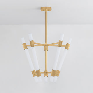 Corbett Lighting Krakow Integrated LED Chandelier, Vintage Brass, 32"Dx26.5"H