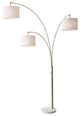 Bowery 3-Arm Arc Lamp, Antique Brass