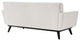 Engage Herringbone Fabric Loveseat, Ivory