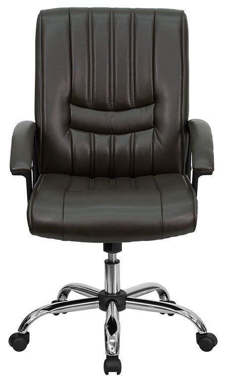 Brown Mid-Back Leather Chair