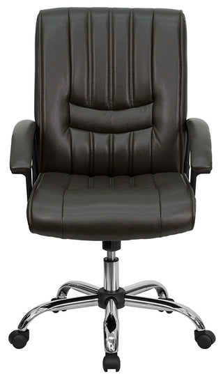 Brown Mid-Back Leather Chair