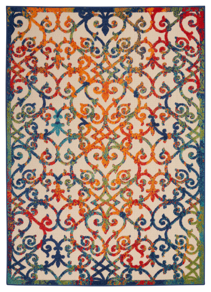 Nourison Aloha 6' x 9' Multicolor Contemporary Area Rug