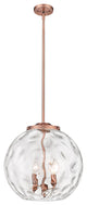 Athens Water Glass Pendant, Antique Copper, Clear Water Glass, Clear Water Glass