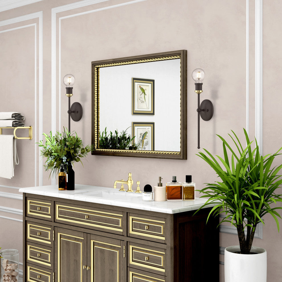 Lansdale 1 Light Bronze With Antique Brass Accents ADA Single Sconce