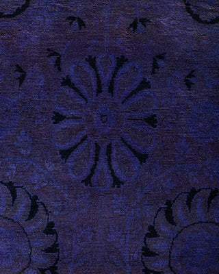 Fine Vibrance, One-of-a-Kind Hand-Knotted Runner Rug Purple, 3'0"x14'9"