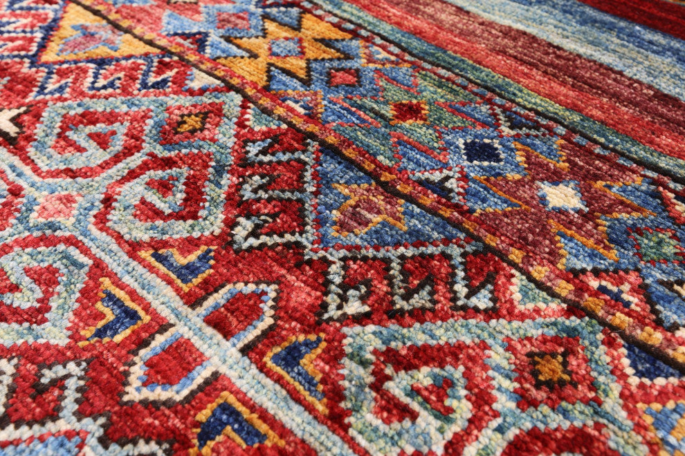 Khorjin Super Kazak Handmade Wool Rug 3' 1" X 5' 2" - Q12692