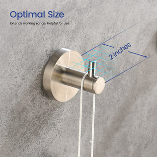 Circular Bathroom Towel & Robe Hook 3 Count, Brushed Nickel