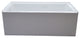 Pontormo Front Skirted Drop-In Bathtub, 32"x60", Left, Whirlpool
