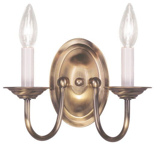 Home Basics Wall Sconce, Antique Brass
