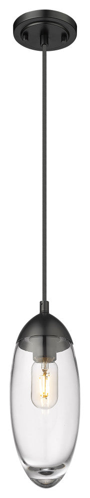 Zlite 651P-MB 1-Light Pendant, Clear