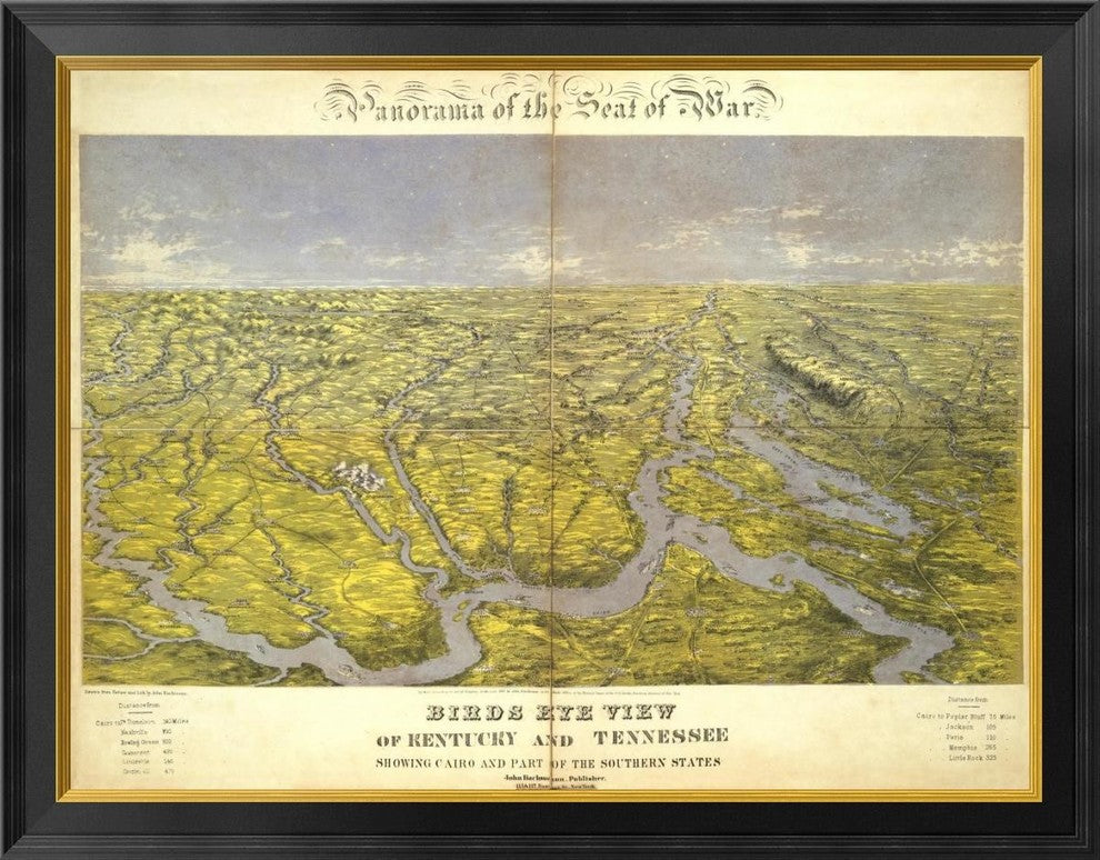 "Kentucky and Tennessee, 1861" Framed Canvas Giclee by John Bachmann, 34x27"