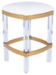 Acrylic and Polished Gold Counter Stool