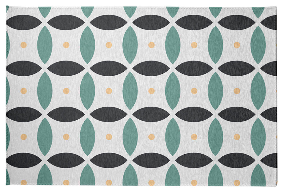 Geometric Spring Chenille Rug, Pepper, 2'x3'