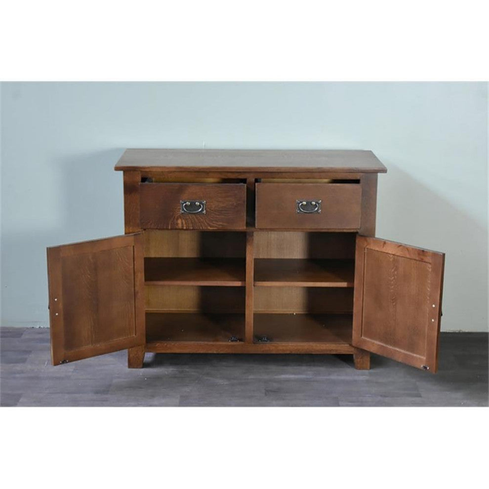 Mission 2 Door 2 Drawer Cabinet - Walnut
