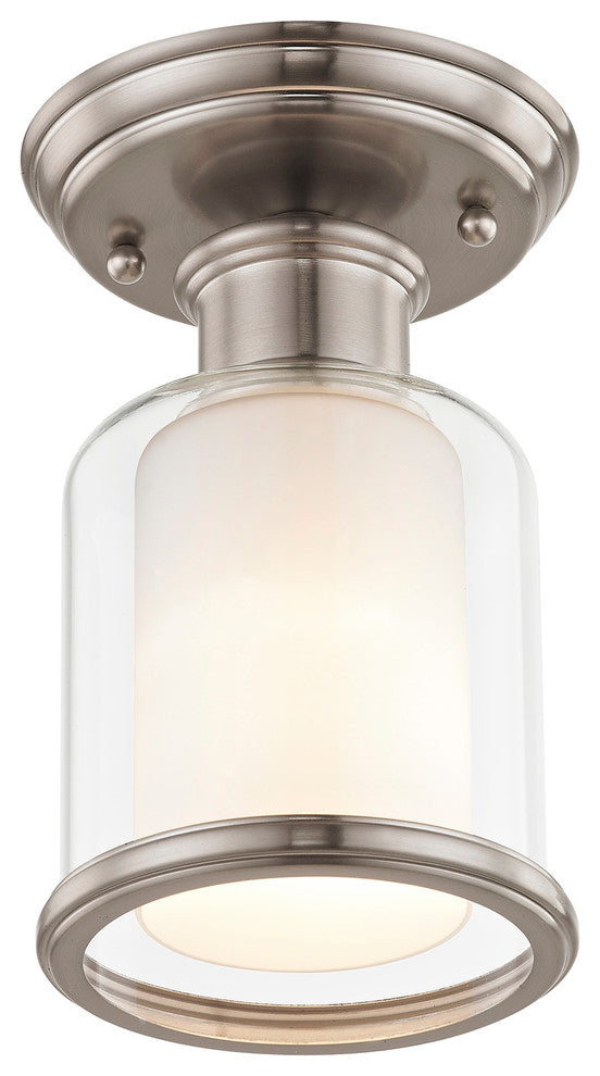 Middlebush 1-Light Ceiling Mount, Brushed Nickel