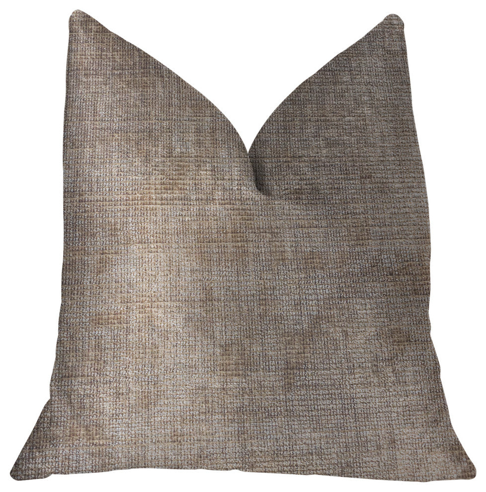 Monroe Bisque Beige Luxury Throw Pillow, 22"x22"