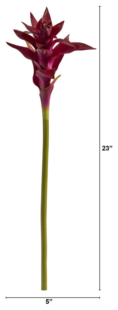 23" Star Bromeliad Artificial Flower, Set of 6