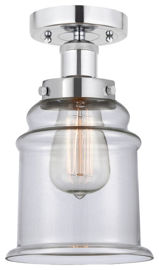 Innovations 616-1F-PC-G182 Canton 1 Light Semi-Flush Mount, Polished Chrome