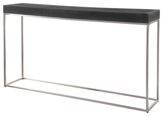 Uttermost Jase Black Concrete Console Table