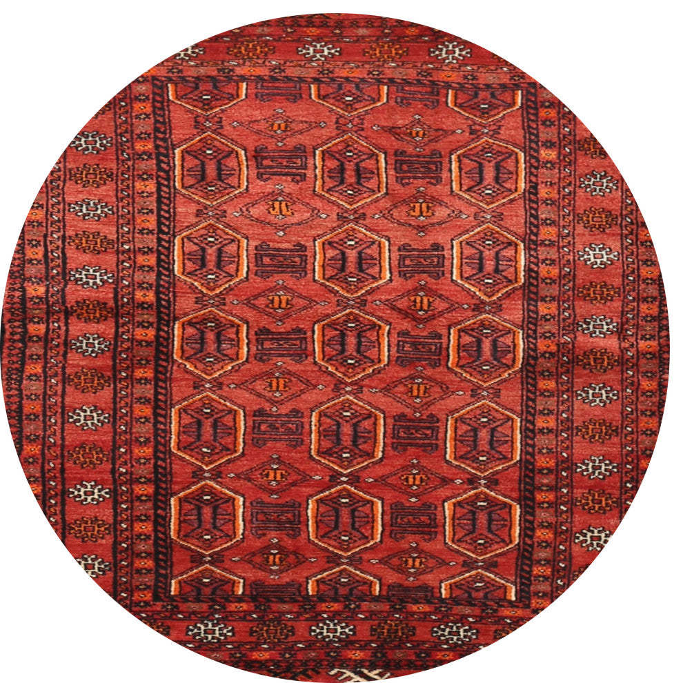 Ahgly Company Indoor Round Traditional Area Rugs, 4' Round